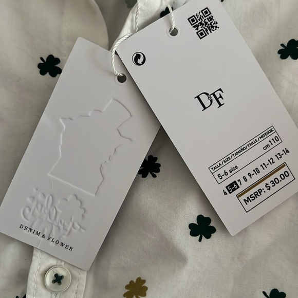 Brand new clover button up! - Picture 3 of 4